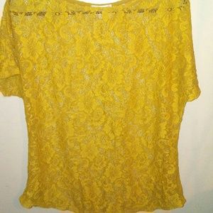 Sheer mustard yellow top